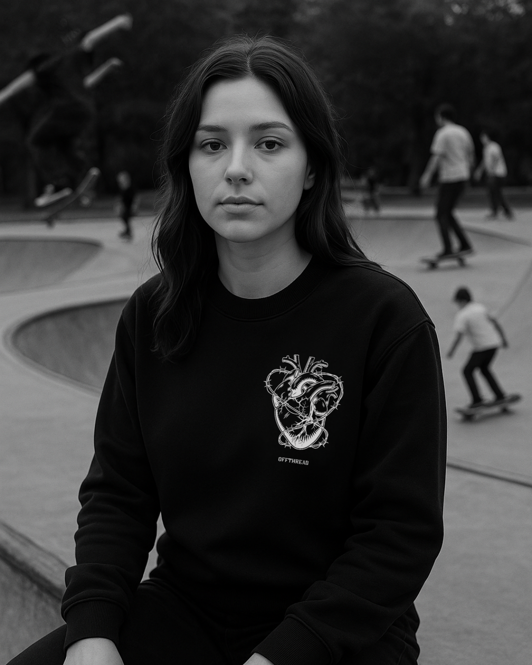 BARBED HEART Sweater – Silent Code Drop
