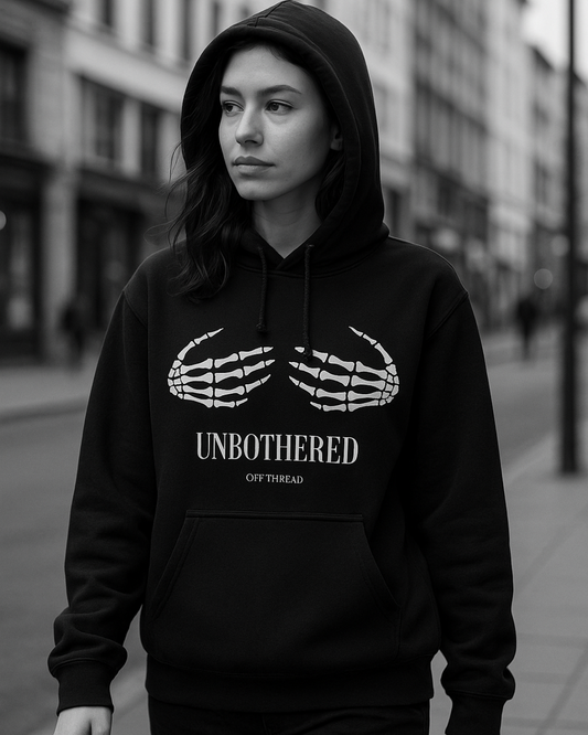 UNBOTHERED Skeleton Hoodie – Silent Code Drop